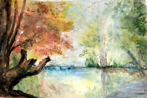 il fiume in autunno